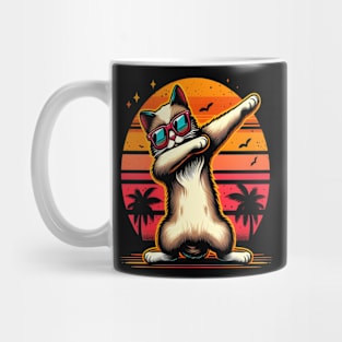 retro vintage dabbing Cat glasses Mug